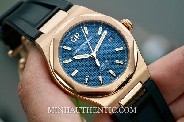 Girard Perregaux Laureato 38mm Blue Rose Gold 81005-52-432-BB6A - Ảnh 8