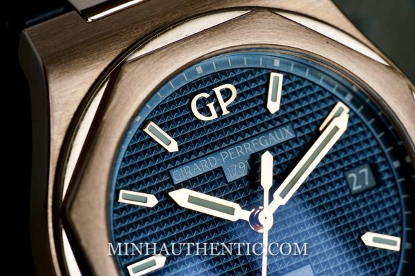 Girard Perregaux Laureato 38mm Blue Rose Gold 81005-52-432-BB6A - Ảnh 9
