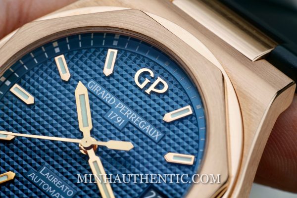 Girard Perregaux Laureato 38mm Blue Rose Gold 81005-52-432-BB6A