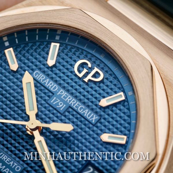 Girard Perregaux Laureato 38mm Blue Rose Gold 81005-52-432-BB6A