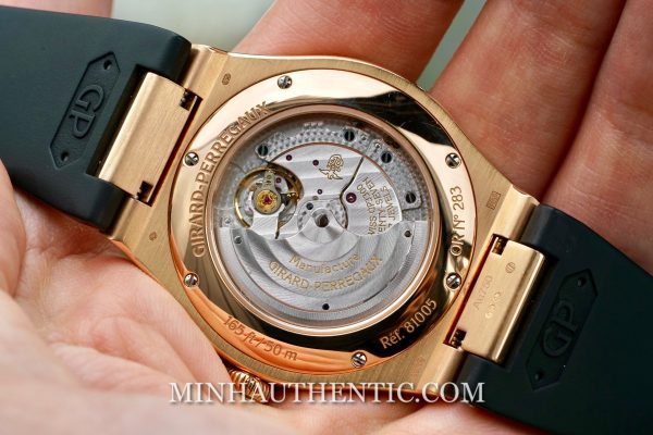 Girard Perregaux Laureato 38mm Blue Rose Gold 81005-52-432-BB6A - Ảnh 12