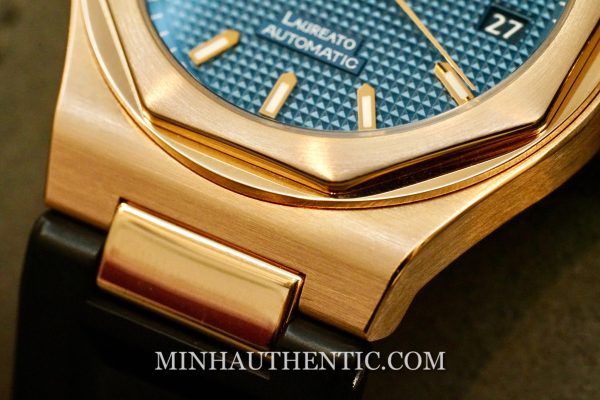 Girard Perregaux Laureato 38mm Blue Rose Gold 81005-52-432-BB6A - Ảnh 13
