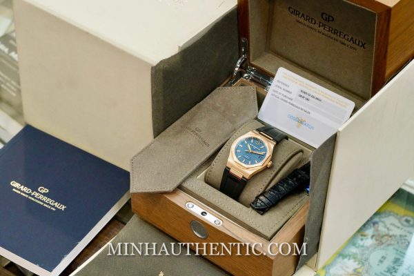 Girard Perregaux Laureato 38mm Blue Rose Gold 81005-52-432-BB6A