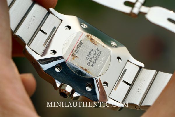 Cartier Santos Carree Automatic Gold Steel 2961 - Ảnh 9