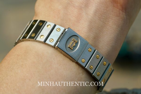 Cartier Santos Carree Automatic Gold Steel 2961 - Ảnh 6