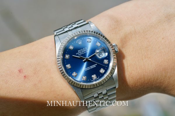 Rolex Datejust Blue Diamond 16234 - Ảnh 4
