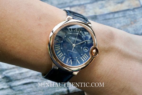 Cartier Ballon Bleu 42mm Blue Rose gold 42mm WGBB0036 - Ảnh 3