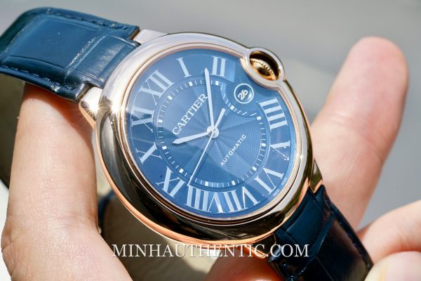 Cartier Ballon Bleu 42mm Blue Rose gold 42mm WGBB0036 - Ảnh 16