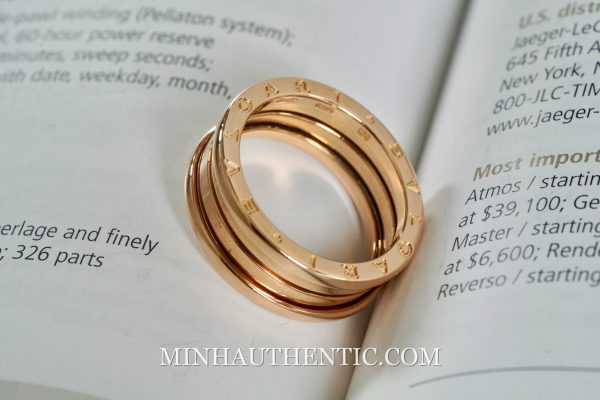 Bvlgari B.zero1 3-band Rose Gold Ring - Ảnh 3