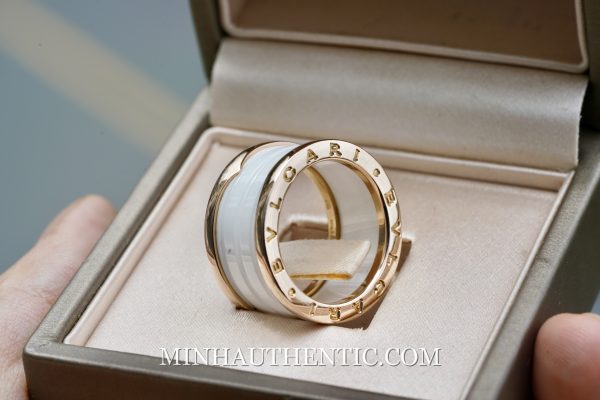 Bvlgari B.zero1 4-band Ring 18k Rose Gold/Ceramic