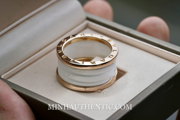 Bvlgari B.zero1 4-band Ring 18k Rose Gold/Ceramic - Ảnh 6