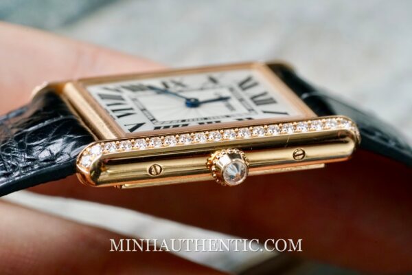 Cartier Tank Louis Large Diamond Rose Gold WJTA0014 - Ảnh 3
