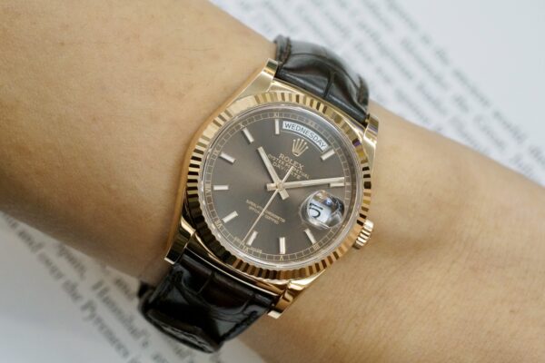 Rolex Day Date Choco 118135 - Ảnh 4