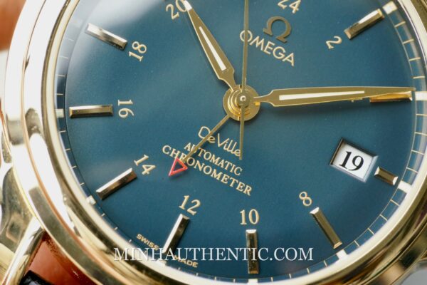 Omega De Ville GMT Blue Yellow Gold 4633.80.33 - Ảnh 10
